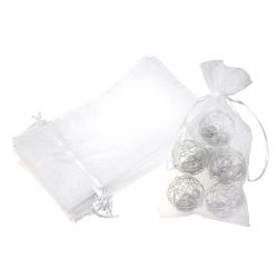 Organza bags 13 x 27 cm - white Medium bags