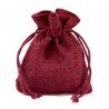 Burlap bag 12 cm x 15 cm - burgundy Medium bags