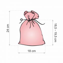 Organza bags 18 x 24 cm - fuchsia Clothing and underwear