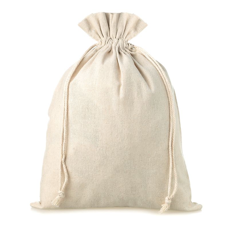 1 pc Pouch like linen bag 26 x 35 cm - natural 