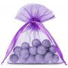 Organza bags 8 x 10 cm - dark purple
