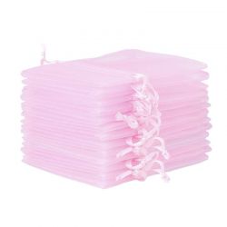 Light pink Organza bags 8 x 10 cm Valentine's Day