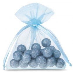 Organza bags 6 x 8 cm - light blue Light blue bags