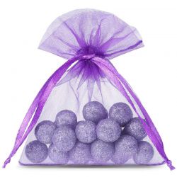 Organza bags 6 x 8 cm - dark purple