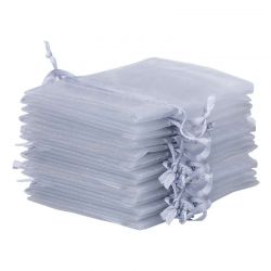 Organza bags 11 x 14 cm - silver Occasional bags