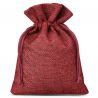 Burlap bags 13 x 18 cm - burgundy Burgundy bags
