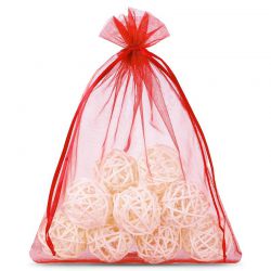 Organza bags 40 x 55 cm - red Large bags 40x55 cm