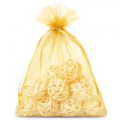 Organza bags 15 x 20 cm - gold Gold bags