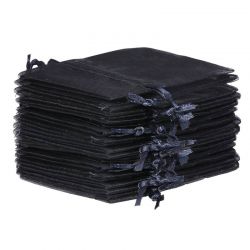 Organza bags 15 x 20 cm - black Organza bags