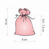 Velvet pouches 8 x 10 cm - light pink Valentine's Day
