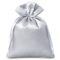 Satin bags 10 x 13 cm - silver Pouches silver / grey