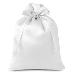 Satin bags 12 x 15 cm - white Satin bags