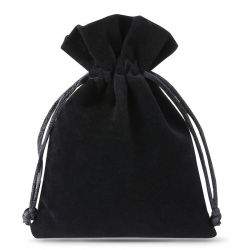 6 Pouches Black Velvet Drawstring Jewelry Bags 3