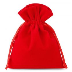 Velvet pouches 8 x 10 cm - red Wedding bags