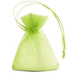 Organza bags 7 x 9 cm (SDB) - green Small bags 7x9 cm