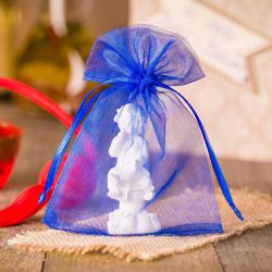 Organza bags 10 x 13 cm - blue Small bags 10x13 cm