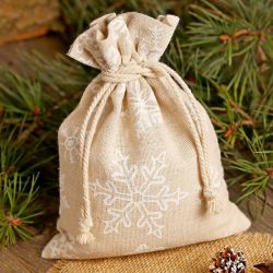 Bag like linen with printing 30 x 40 cm - natural / snow All products