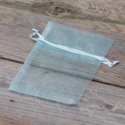 Organza bags 9 x 12 cm - light blue Baby Shower