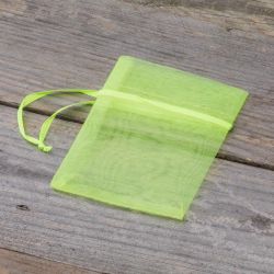 Organza bags 7 x 9 cm (SDB) - neon green Lavender and scented dried filling