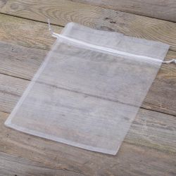 Organza bags 26 x 35 cm - white Bags with quick and easy closure