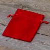 Velvet pouches 10 x 13 cm - red Christmas bag